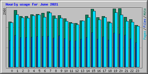 Hourly usage for June 2021